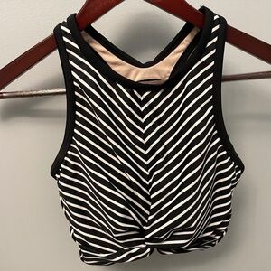 Black and white bikini top